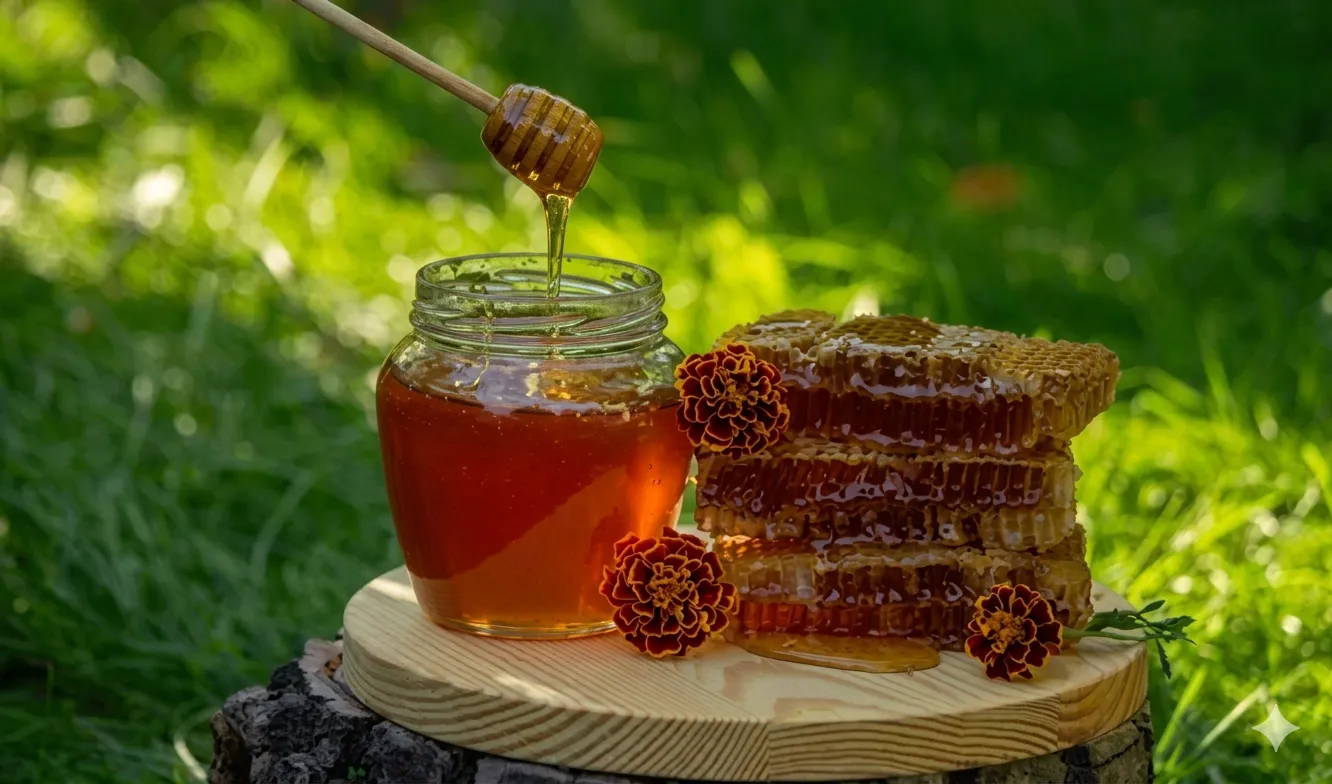 Biodling i nordvästra Bosnien med berg och dimma i bakgrunden